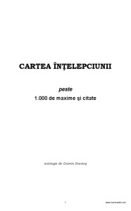 Cartea înțelepciunii. O mie de maxime și citate